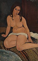 Zittend naakt, Amedeo Modigliani, (1917), Koninklijk Museum voor Schone Kunsten Antwerpen, 2060.jpg