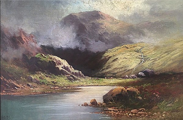 The Scottish Highlands are renowned for their natural beauty and are a popular subject in art (here depicted by Henry Bates Joel)