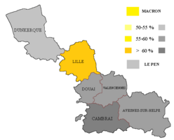 Presidentvalet 2022. Resultat från den andra omgången (efter distrikt)