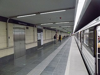 <span class="mw-page-title-main">Újpest-központ metro station</span> Budapest metro station