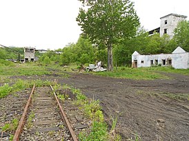 Конец пути на месте станции Вахрушев-Угольный в 2016 году