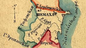 Шемахинская губерния на карте