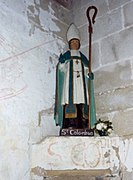 Chapelle Saint-Colomban de Carnac : statue de saint Colomban