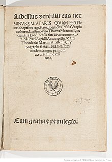 1516 - Utopia Thomas More (Title) (Bibliothèque nationale de France).jpg