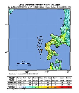 <span class="mw-page-title-main">1993 Okushiri earthquake</span> Earthquake in Japan
