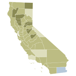 Electoral results by county. 2008 California Proposition 7 results map by county.svg