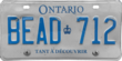 Sample Ontario license plate