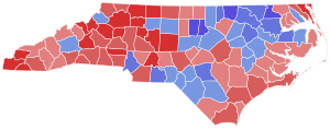 2016 North Carolina Superintendent of Public Instruction election results by county map.svg