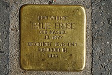 Stolperstein für Emilie Erbse in Hannover