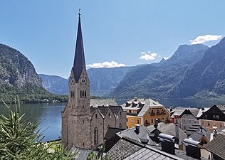 Blick über Hallstatt, Oberösterreich,  Austria