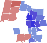 2022 United States House of Representatives Election in Connecticut's 1st Congressional District, results shaded by municipality.svg