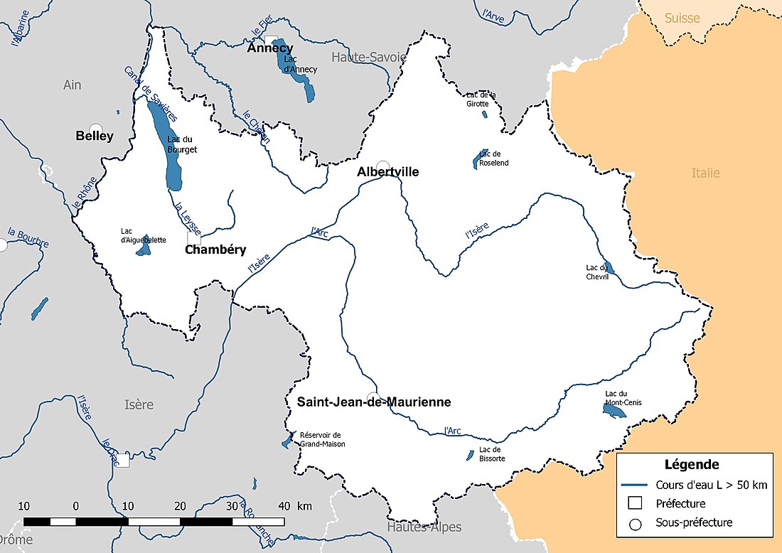 Liste des cours d'eau de la Savoie