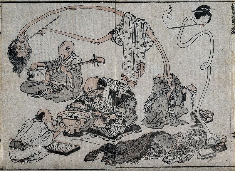 File:A strange Japanese scene of people with odd features Wellcome V0046622.jpg