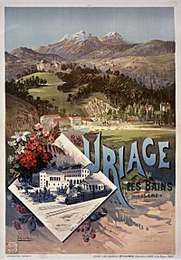Affiche : P.L.M. Uriage-les-Bains (Isère) par F. Hugo d'Alési