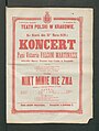 Afisz, Teatr Polski w Krakowie, 1870