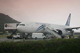 Air New Zealand Boeing 777-200ER at Rarotonga