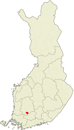 Kaart met de locatie van Akaa