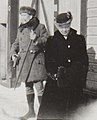 Akseli and Mary Gallen-Kallela in the Jokikatu street by their house in Porvoo, 1922. (14542314589) (cropped).jpg