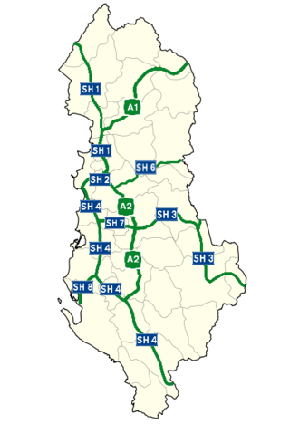 <span class="mw-page-title-main">Highways in Albania</span> Transport network in Albania