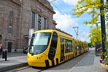 Tramway à la station Gare Centrale.