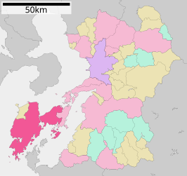 Situering van Amakusa in de prefectuur  Kumamoto