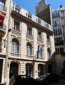 Kroatias ambassade i Paris.