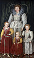 Anne, lady Pope con sus hijos, 1596, National Portrait Gallery, Londres