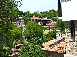 Panoramische uitzicht op het dorp Arbanasi