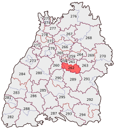 Ubicación de la circunscripción del Bundestag de Nürtingen en Baden-Wuerttemberg