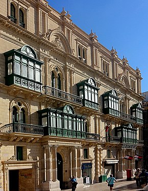 Balconies in Valletta, Malta