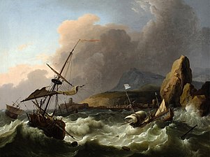 Ludolf Bakhuizen, A Storm in the Sea (1702)