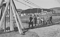 1940, Fußgängerbrücke (Juckelbrücke) über die Lenne