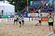 Deutsch: Beachhandball Europameisterschaften 2019 (Beach handball Euro); Tag 6: 7. Juli 2019 – Männerfinale, Dänemark-Norwegen 2:0 (25:18, 19:16) English: Beach handball Euro; Day 6: 7 July 2019 – Men's Final – Denmark-Norway 2:0 (25:18, 19:16)