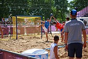 Deutsch: Beachhandball bei den Olympischen Jugendspielen 2018 in Buenos Aires; Tag 7, 13. Oktober 2018; Jungen, Halbfinale – Spanien-Kroatien 2:1 English: Beach handball at the 2018 Summer Youth Olympics in Buenos Aires at 13 October 2018 – Boys Semifinal – Spain-Croatia 2:1 Español: Handball de playa en los Juegos Olimpicos de la Juventud Buenos Aires 2018 en 13 de octubre de 2018 – Semifinales de chicos - España-Croacia 2:1