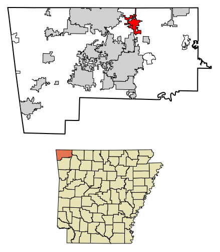 File:Benton County Arkansas Incorporated and Unincorporated areas Pea Ridge Highlighted 0554200.svg