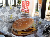 The Big Buford burger Big Buford burger from Checkers.jpg