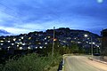 Calitri e il Borgo Castello, visto da Sud