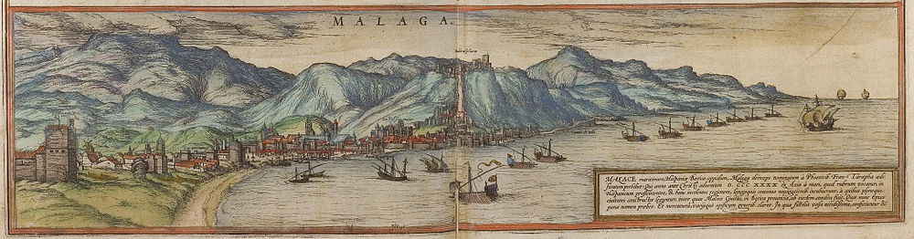 Málaga in 1572, 40 years before Tisquantum was delivered there in slavery