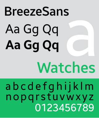 <span class="mw-page-title-main">Breeze Sans</span> Sans-serif typeface