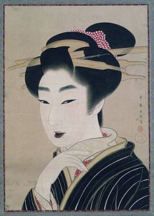 Ukiyo-e scroll depicting a Gion geisha, 1800-1833 Brooklyn Museum - Beauty - Gion Seitoku.jpg
