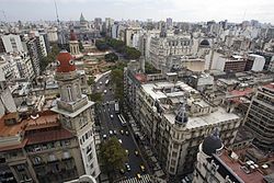 Avenida de Mayo, Palacio del Congreso og La Inmobiliaria.