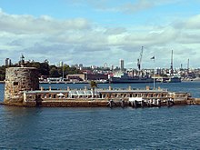 Fort Denison e la baia di Sydney.