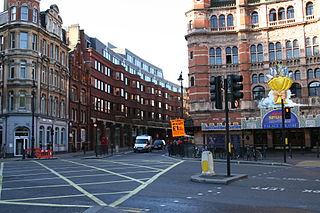 <span class="mw-page-title-main">Cambridge Circus, London</span> Road junction in Central London