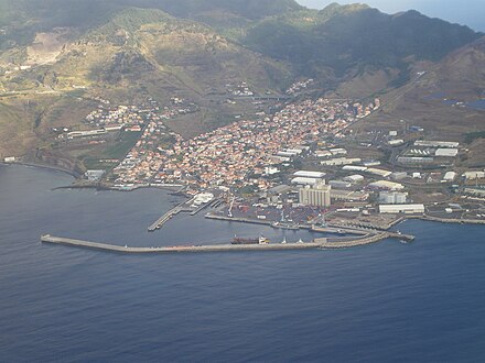 Caniçal on the left and Madeira Free Trade (Industrial) Zone on the right