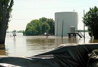 Flooding at Canton in June, 2008. The river crested at its second-highest level ever at Canton, 27.73 feet. Canton Mo Flood 2008.JPG