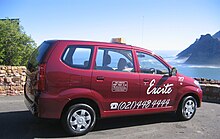 Cape Town Meter Taxi Cab on Chapmans Peak