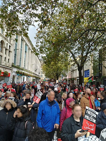 File:Cardiff Solidarity for Palestine protest, 4 November 2023 121152 (redacted).jpg