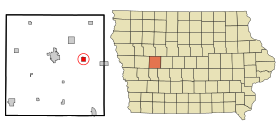 Carroll County Iowa Incorporated and Unincorporated areas Glidden Highlighted.svg