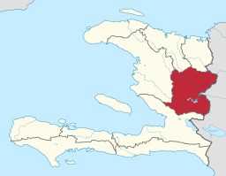 Departementets läge i Haiti.