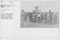 Ceremonies - American Independence Day, 1918 - France - An imposing ceremony recently took place on the American front when two flags were presented to an American Regiment by descendents of Marshal Rochambeau. M(...) - NARA - 20809592.jpg